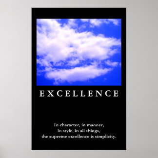 Poster Citation d'excellence Blue Sky Motivation