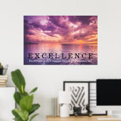 Poster Citation d'excellence Sunset Inspiration (Bureau à domicile)