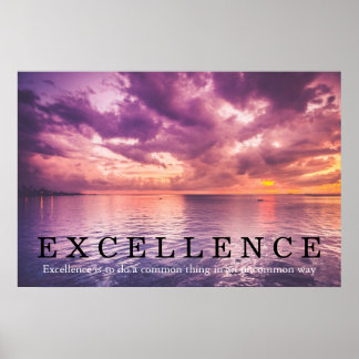 Poster Citation d'excellence Sunset Inspiration