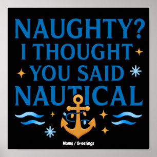 Poster Citation d'humour nautique Art Citation drôle d'an