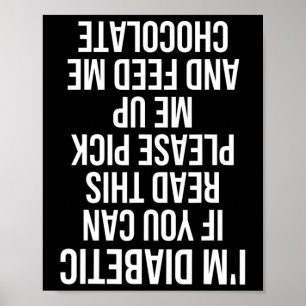 Poster Citation Diabétique De Type 1 - Amusant À L'Extéri