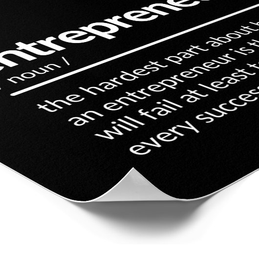 Poster Citation d'idée d'entrepreneur (Coin)