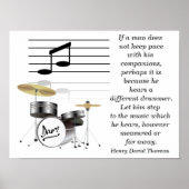 Poster Citation différente -Citation Thoreau imprimé (Devant)