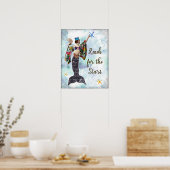 Poster Citation d'inspiration artistique atteignez les ét (Cuisine)