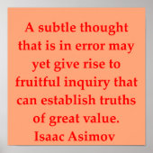 Poster citation d'isaac asimov (Devant)