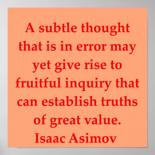 Poster citation d'isaac asimov (Devant)