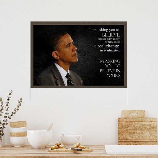 Poster Citation d'Obama (Cuisine)