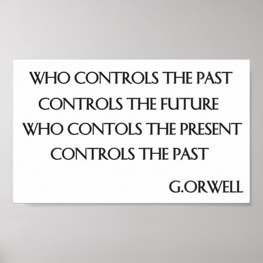 Poster Citation d'Orwell (Devant)