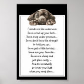 Poster Citation drôle À propos Les amis sont comme les so (Devant)