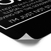 Poster Citation drôle anti-Trump - Je ne suis simplement  (Coin)