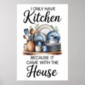 Poster Citation Drôle Cuisine (Devant)