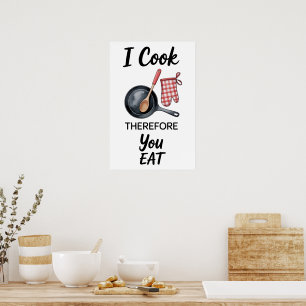 Poster Citation Drôle Cuisine