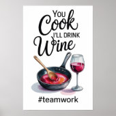 Poster Citation Drôle Cuisine (Devant)