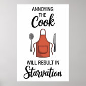 Poster Citation Drôle Cuisine (Devant)