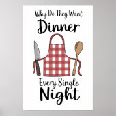 Poster Citation Drôle Cuisine (Devant)