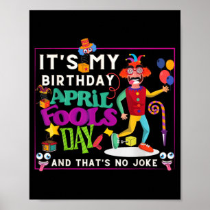 Poster Citation drôle d'anniversaire d'avril Poisson d'av