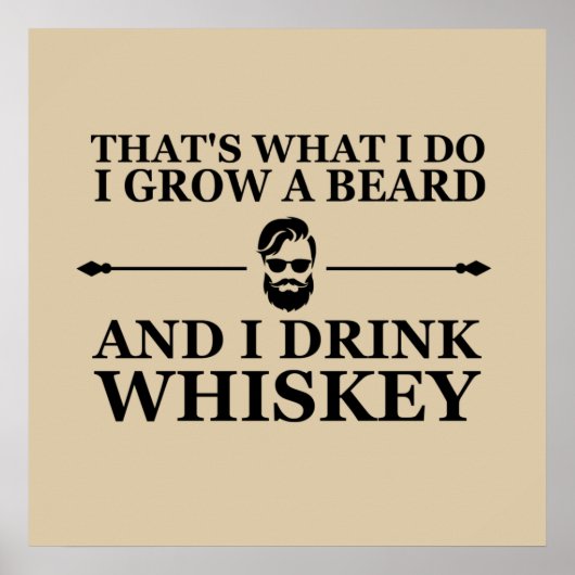 Poster citation drôle de buveur de whisky (Devant)