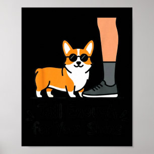 Poster Citation drôle de chien corgi assez grand pour les