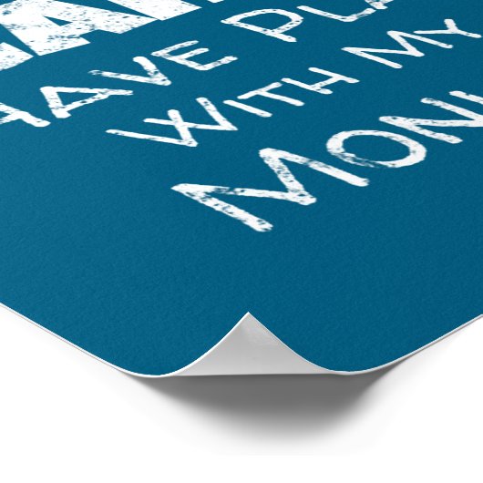 Poster Citation drôle de conception d'amant de singe - Pl (Coin)