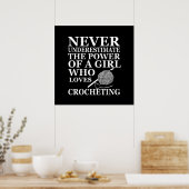 Poster Citation drôle de crochet cadeau de crocheteurs (Cuisine)