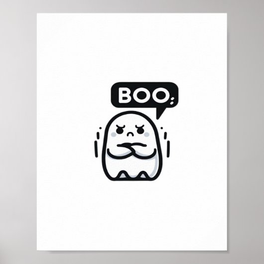 Poster Citation drôle de désapprobation Boo (Devant)