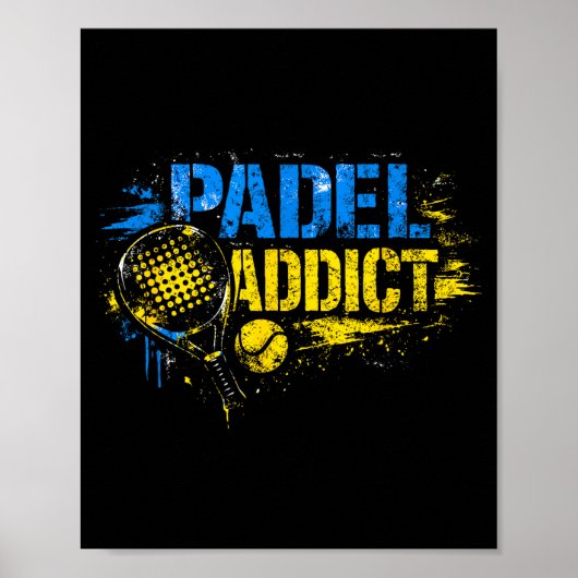 Poster Citation drôle de fan de padel  (Devant)