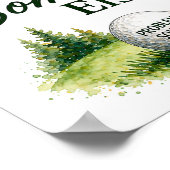 Poster Citation drôle de golf pour golfeur (Coin)