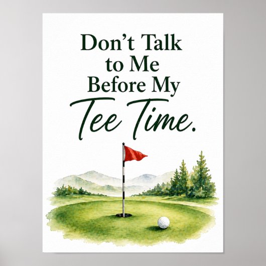 Poster Citation drôle de golf pour golfeur (Devant)