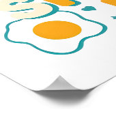 Poster Citation drôle de gourmand de petit-déjeuner (Coin)