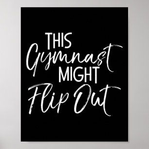 Poster Citation drôle de gymnastique Ckflip Ce gymnaste p