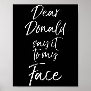 Poster Citation drôle de Kamala Harris Mignonne Cher Dona