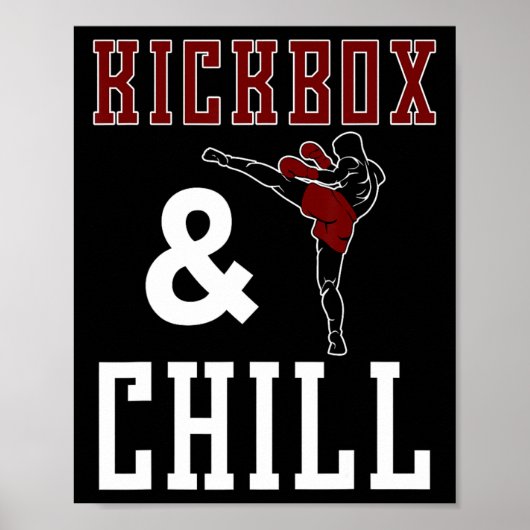 Poster Citation drôle de kickbox et de kickboxing décontr (Devant)