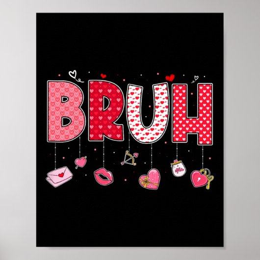 Poster Citation drôle de mème Bruh salutation frère adole (Devant)
