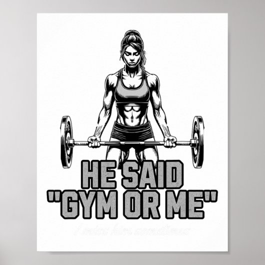 Poster Citation drôle de musculation pour femmes (Devant)