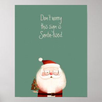 Poster Citation drôle de Père Noël sanctifié