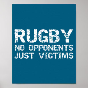 Poster Citation drôle de rugby pour hommes Rugby pas d'ad
