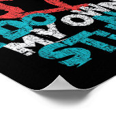 Poster Citation drôle de skateboard cool (Coin)