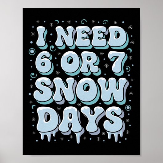 Poster Citation drôle d'hiver enseignant élève 6 ou 7 j'a (Devant)