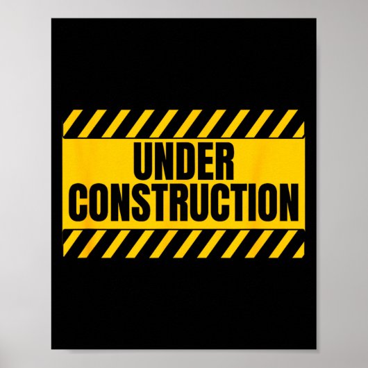 Poster Citation drôle en construction (Devant)