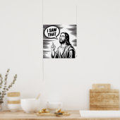 Poster Citation drôle Jésus Meme J'ai vu ça chrétien (Cuisine)