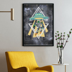 Poster Citation drôle Les humains n'existent pas sur le t