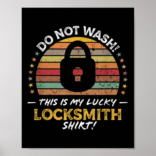 Poster Citation drôle Locksmith, Graphique Lock Picker (Devant)