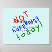 Poster Citation drôle pas adultère (Devant)