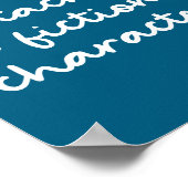 Poster Citation drôle pour les amateurs de livres Script (Coin)