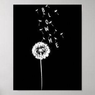 Poster Citation drôle rétro vintage fleur pissenlit souff