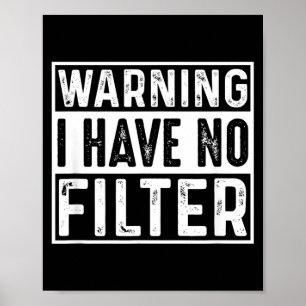 Poster Citation drôle sarcastique avec filtre offensant