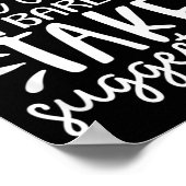 Poster Citation drôle sarcastique Ne prend pas de command (Coin)