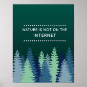 Poster Citation drôle sur la nature et Internet (Devant)