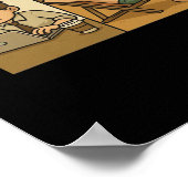 Poster Citation Drôle Travaillant Dur Ou Travaillant Diff (Coin)