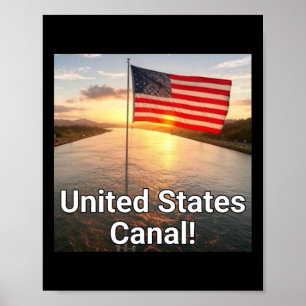 Poster Citation du canal des États-Unis Trump, Drapeau am